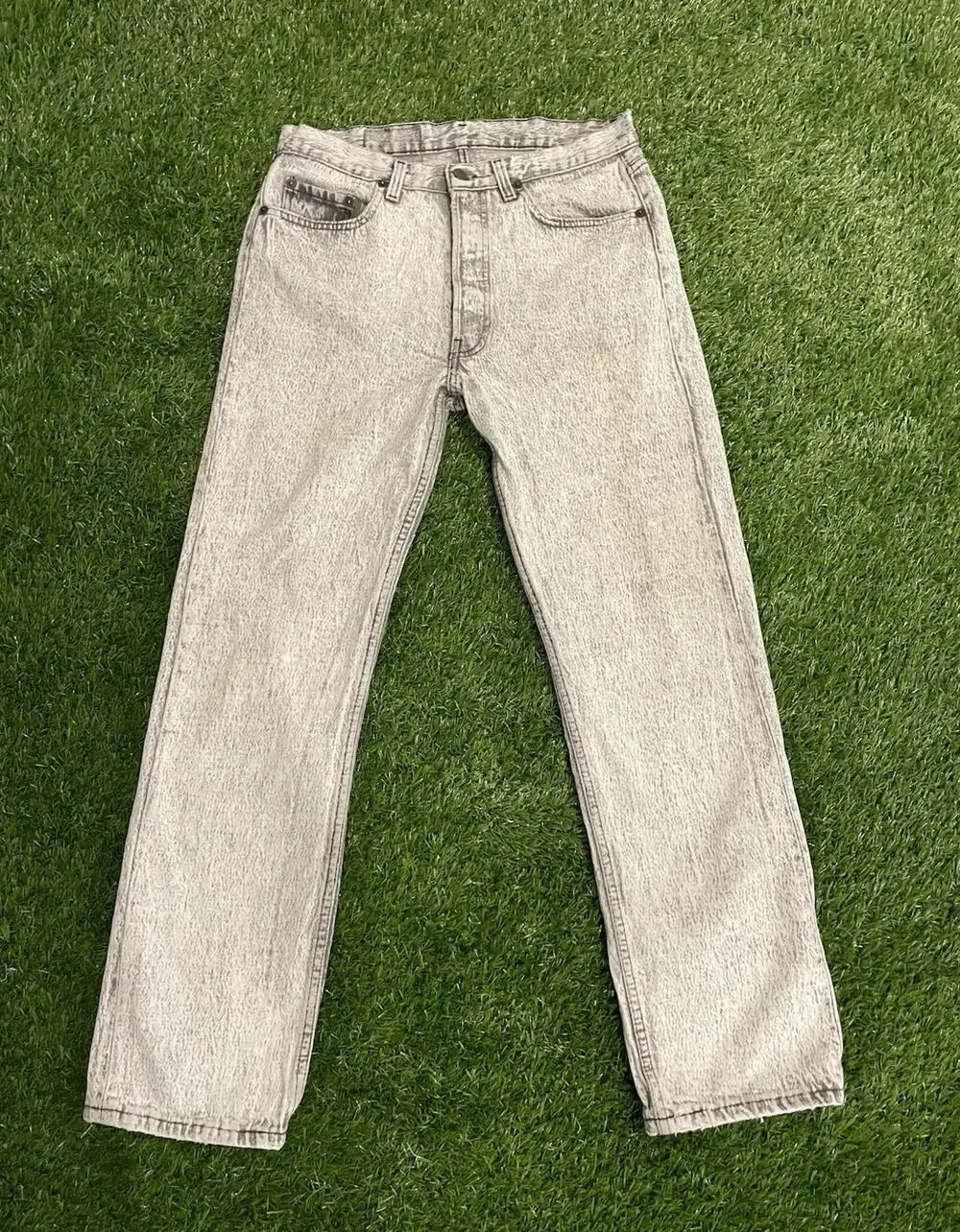 Vintage October 1988 Levi's 501-0655 Acid Wash Gray Denim Jeans Made inUSA 32x30